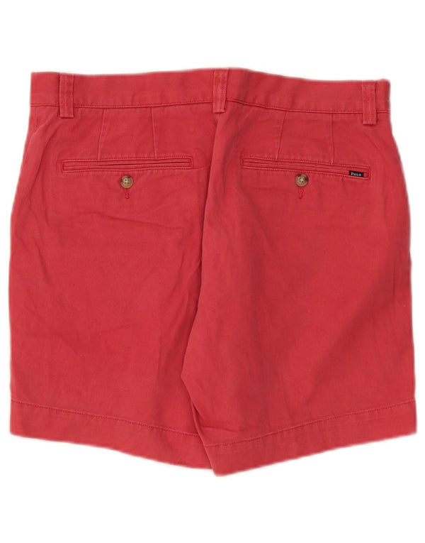 POLO RALPH LAUREN Mens Chino Shorts W31 Médio Algodão Vermelho