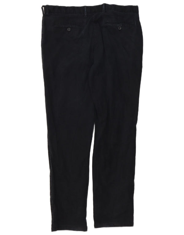 Calça chino masculina Marks & Spencer regular W36 L33 algodão azul marinho