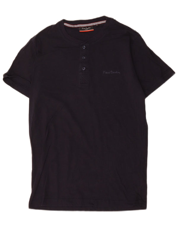 Camiseta masculina Pierre Cardin Top pequeno algodão azul marinho