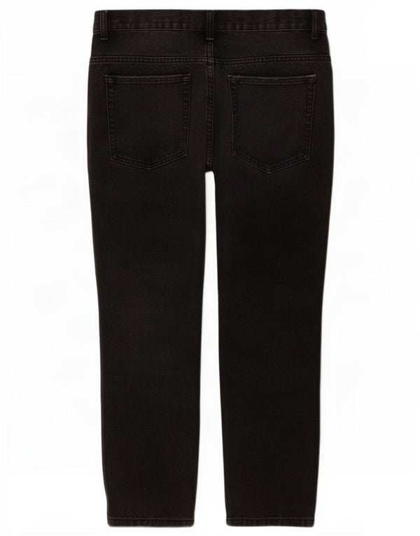 Zara Mens Slim Cropped Jeans EU 44 Grande W34 L25 Algodão Cinza