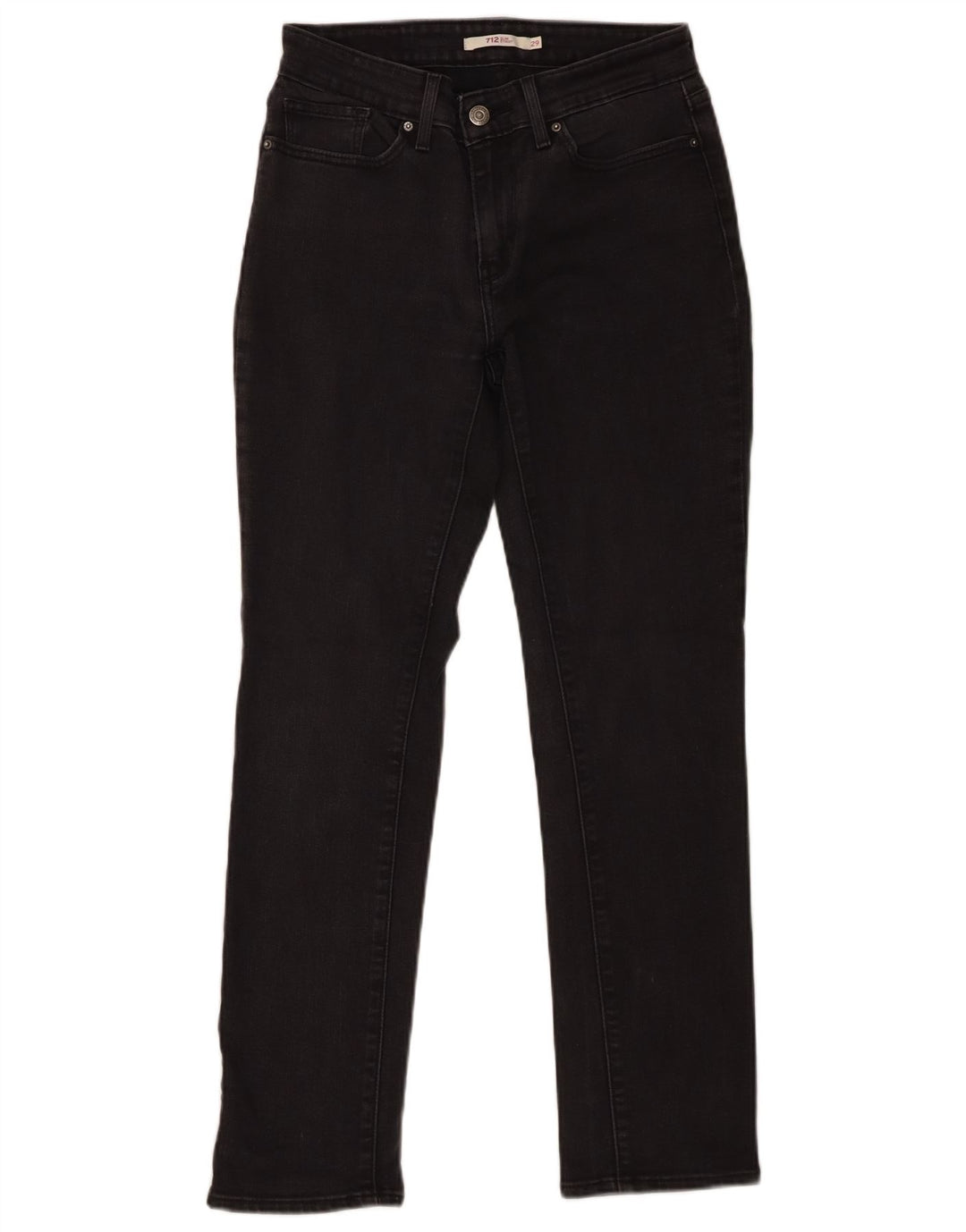 Calça jeans feminina Levi's 712 Slim W29 L30 cinza algodão