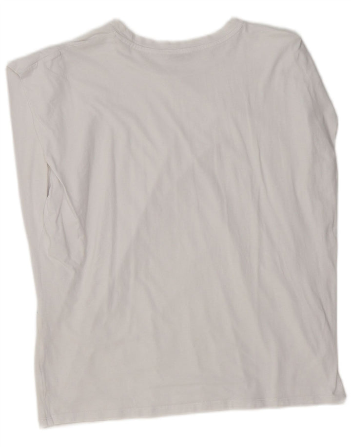 Camiseta feminina grande Zara UK 10 pequena branca