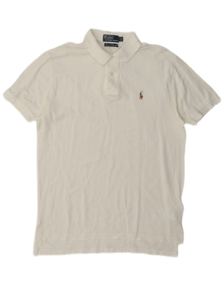 Camisa masculina Polo Ralph Lauren grande algodão branco