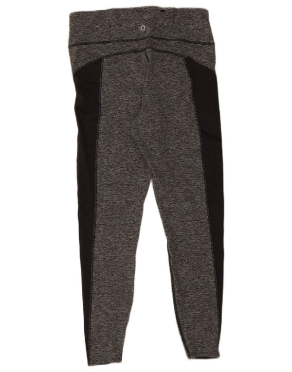 Calça de treino feminina Marks & Spencer UK 14 grande bloco cinza