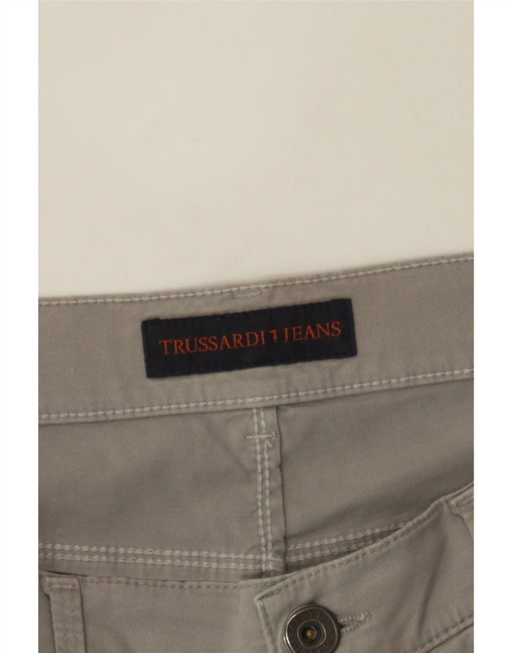 TRUSSARDI Mens Straight Casual Trousers W33 L32 Grey Vintage Trussardi and Second-Hand Trussardi from Messina Hembry 