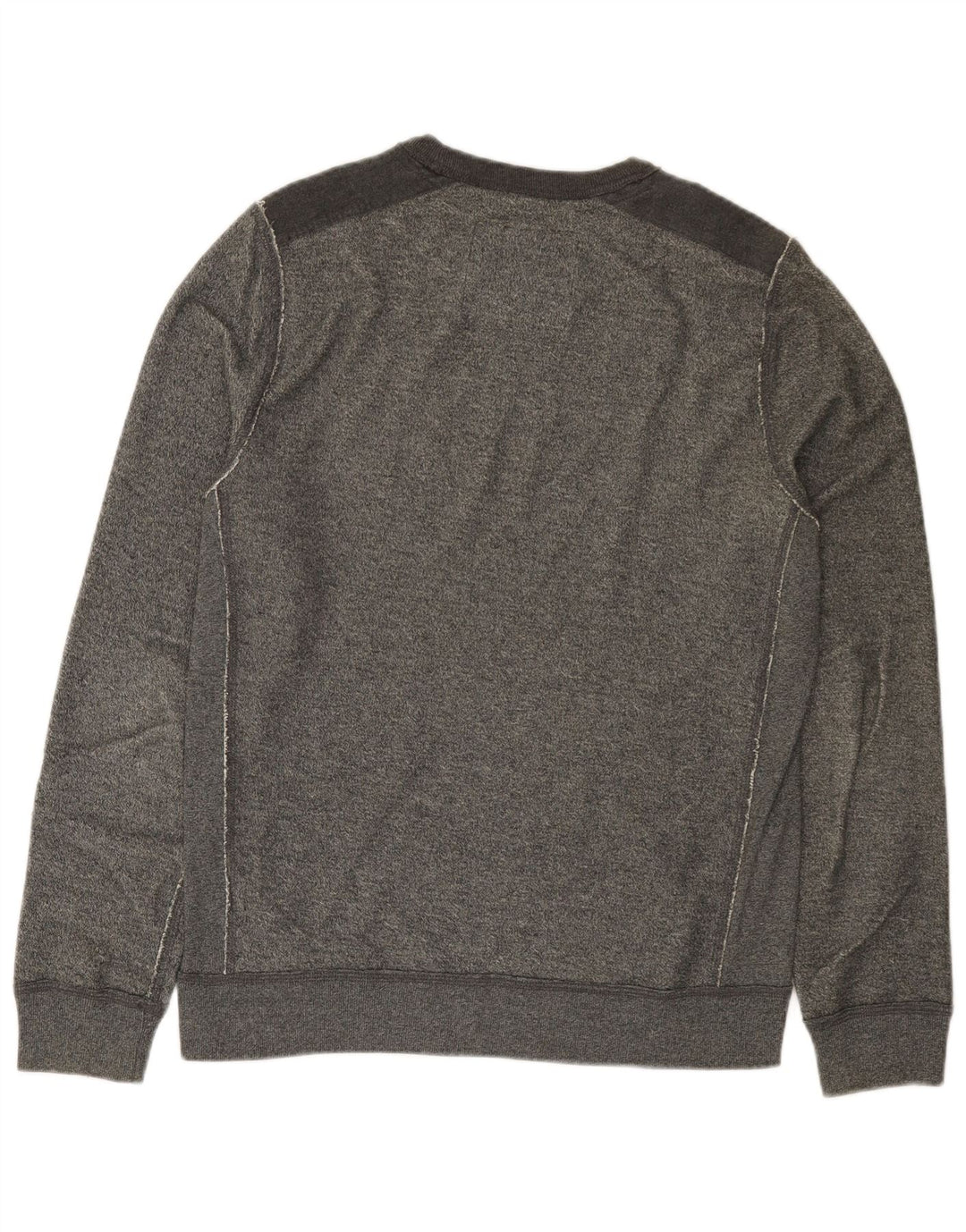 ABERCROMBIE & FITCH moletom masculino jumper cinza médio algodão colorblock