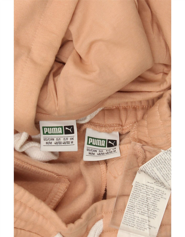 PUMA Womens Oversized Full Tracksuit UK 14 Médio Algodão Rosa