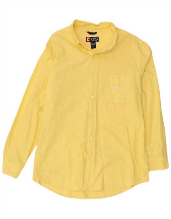 Camisa masculina Chaps grande algodão amarelo
