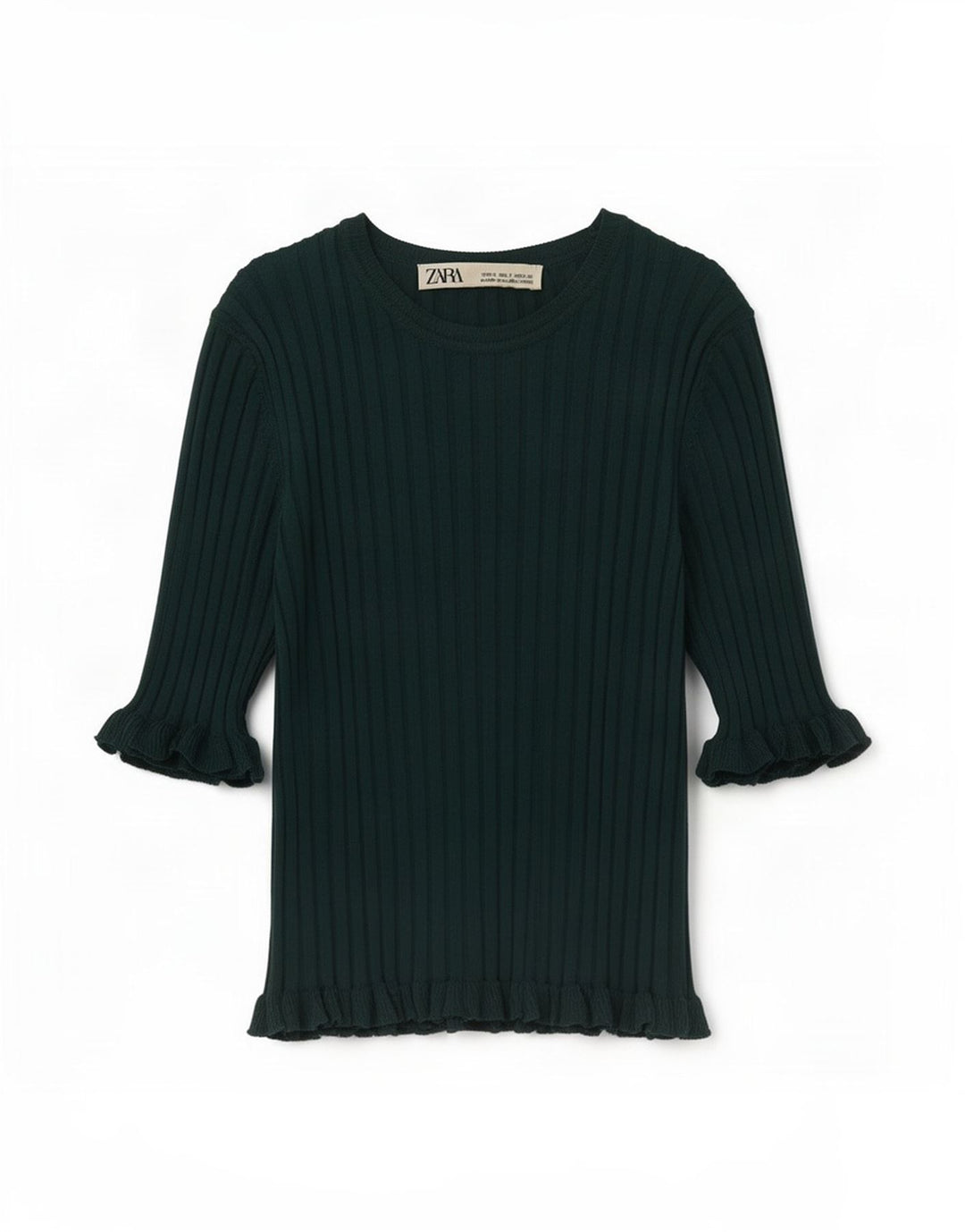 Blusa feminina Zara Top UK 8 pequena viscose verde
