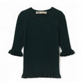 Blusa feminina Zara Top UK 8 pequena viscose verde