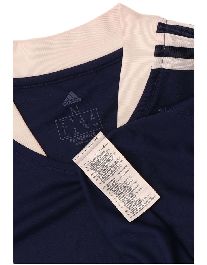 Camiseta Adidas Aeroready Feminina Top UK 12/14 Médio Azul Marinho Poliéster