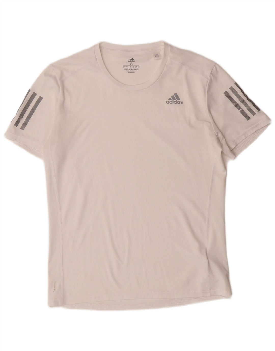Adidas Mens Camiseta Top Pequeno Poliéster Branco