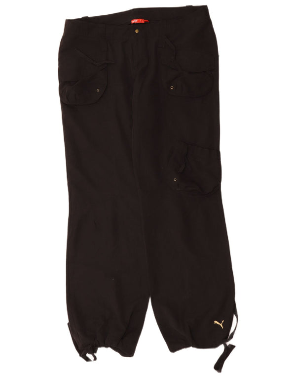 Calça cargo feminina Puma Joggers UK 14 grande W36 L33 preta