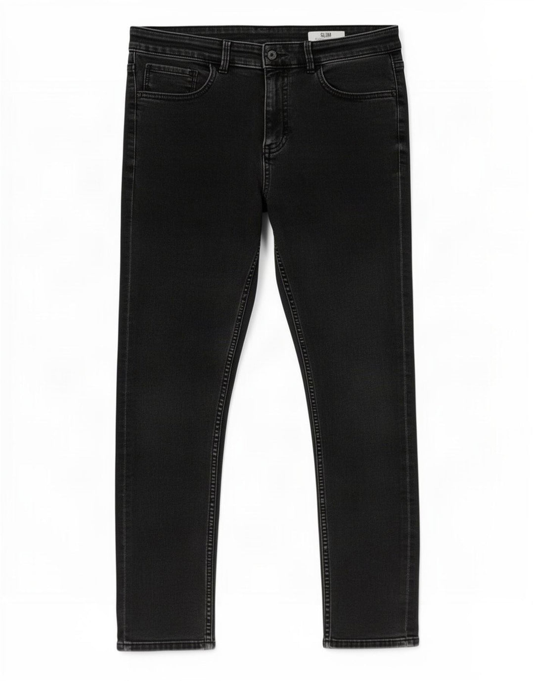 Jeans Marks & Spencer feminino slim UK 12 médio W30 L28 algodão preto