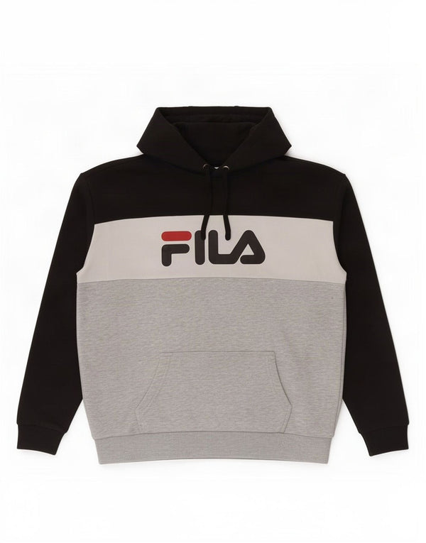 Fila Womens Graphic Hoodie Jumper UK 14 Medium Multicoloured Colourblock