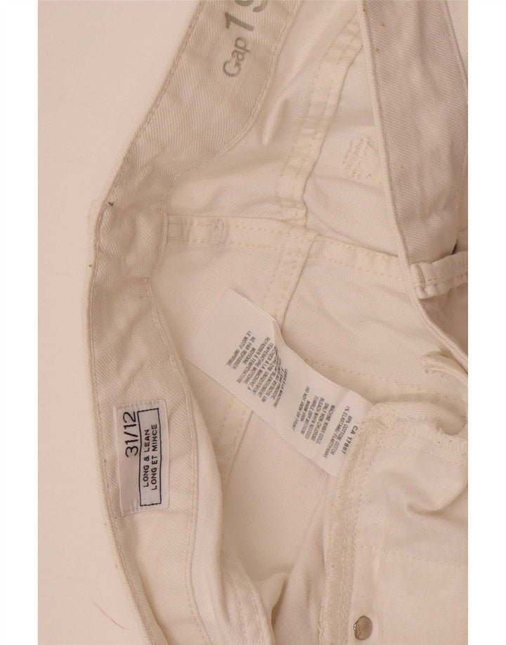 Calça Jeans Bootcut Feminina Gap EUA 12 Grande W31 L31 Algodão Branco