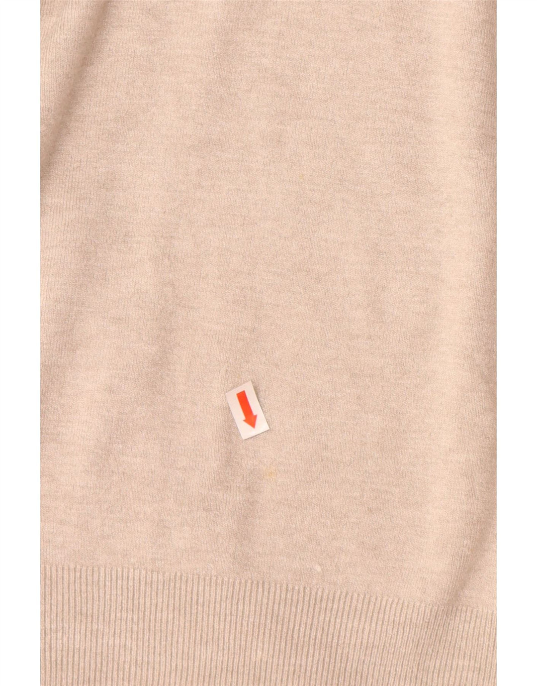 Suéter feminino ZARA com decote em V Reino Unido 12 médio bege