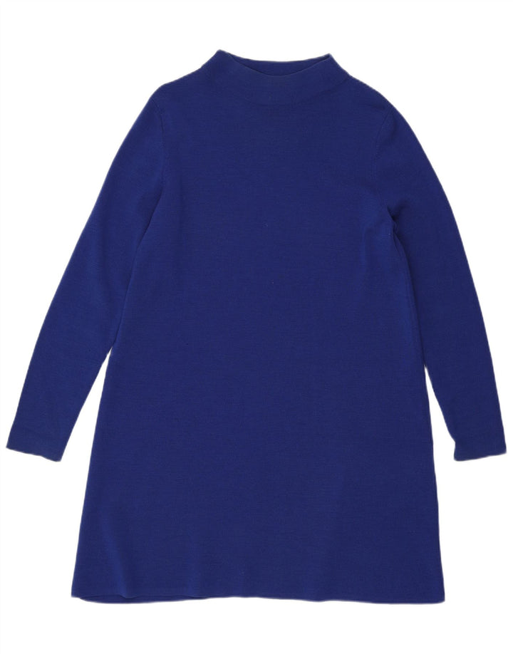 Cos Womens Jumper Dress UK 10 Pequeno Lã Azul
