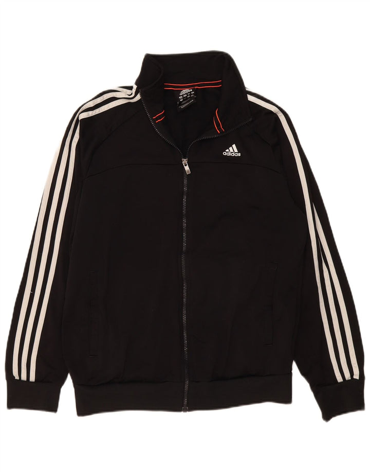 Adidas Mens Climalite Tracksuit Top Jacket UK 38/40 Médio Preto Poliéster