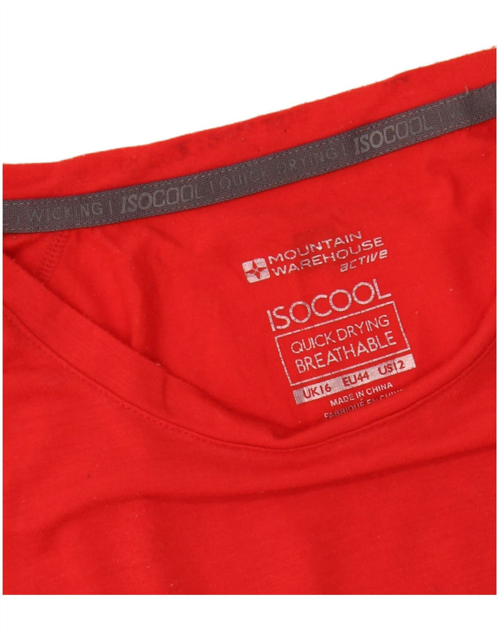 Camiseta feminina IsoCool MOUNTAIN WAREHOUSE UK 16 grande vermelha