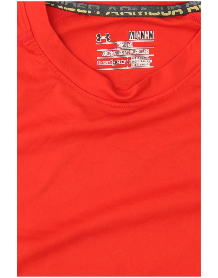 Camiseta masculina Under Armour Heat Gear superior poliéster vermelho médio