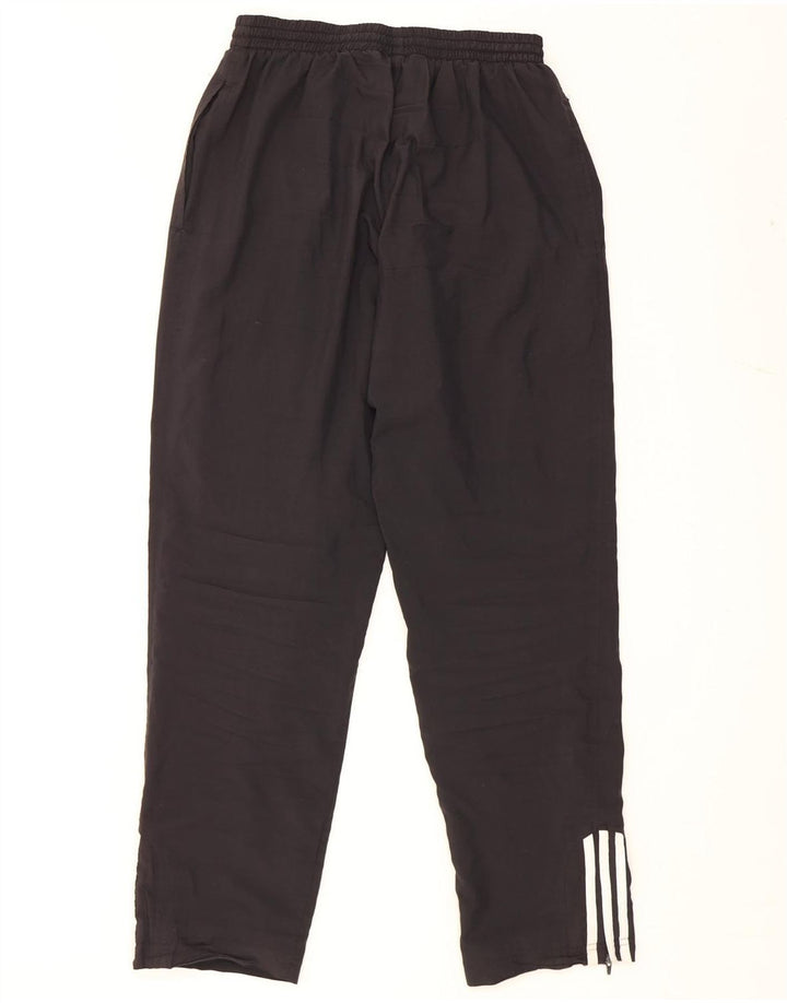 Calças de treino masculinas Adidas UK 36/38 poliéster preto pequeno