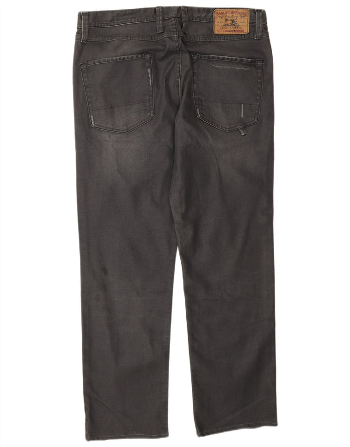 SISLEY Jeans Slim Masculino W35 L31 Algodão Cinza