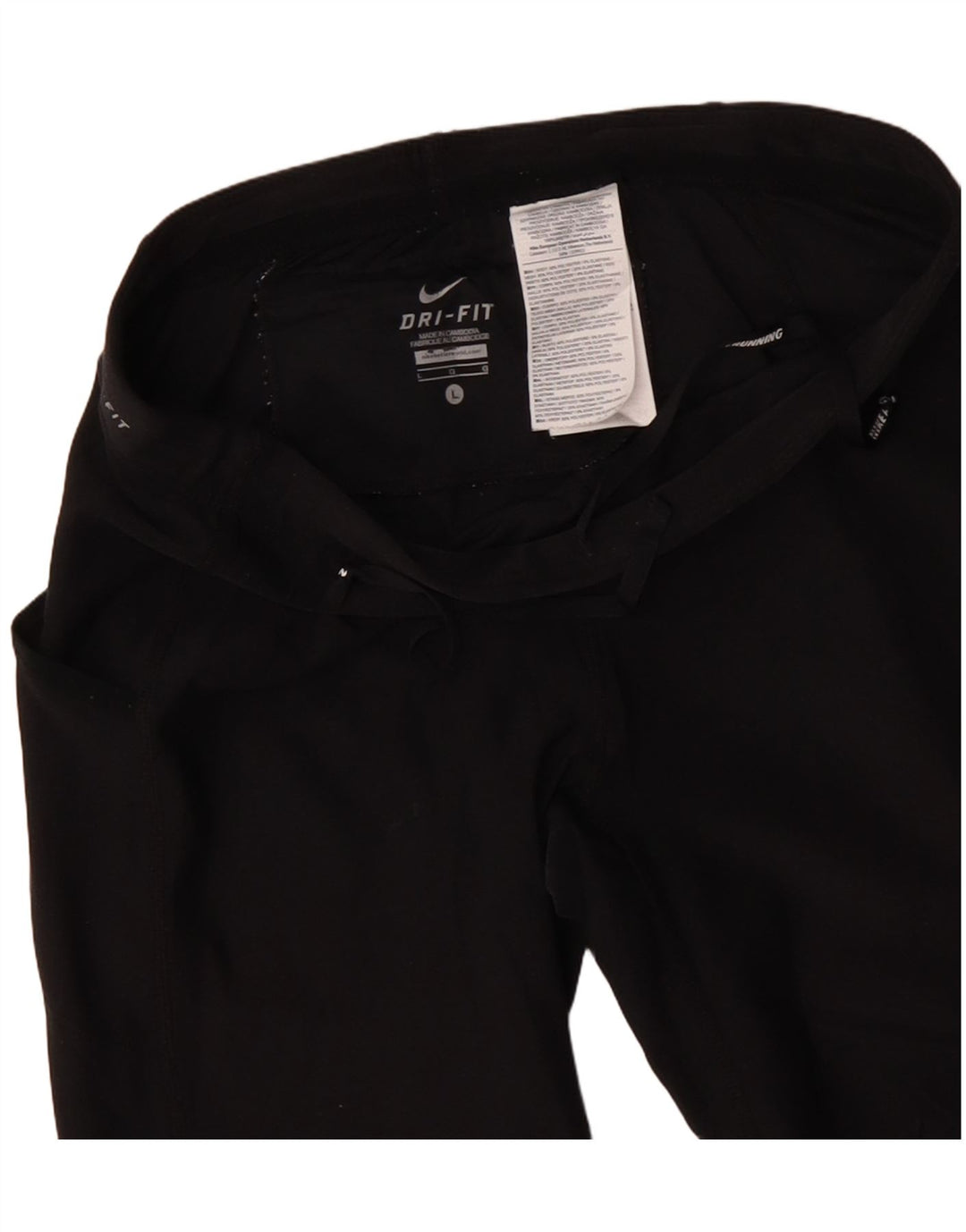 Calça de treino feminina NIKE Dri Fit Capri UK 14 grande poliéster preto
