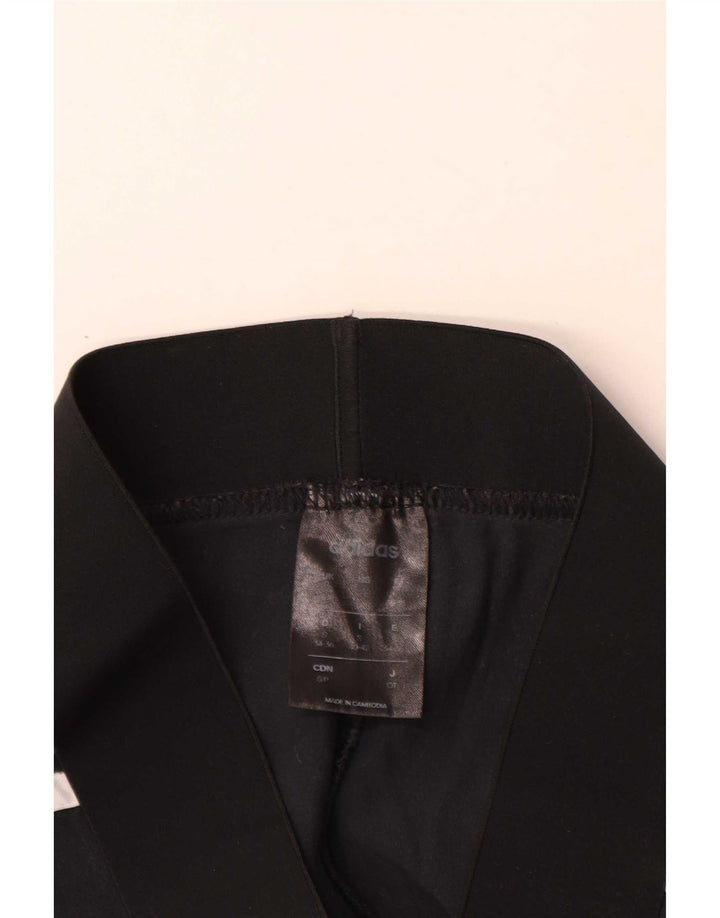 Leggings Adidas Femininas UK 8/10 Pequenas Algodão Preto
