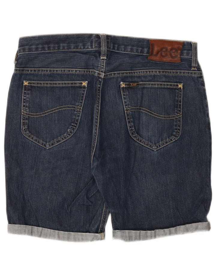 Lee Mens Rider Denim Shorts W31 Médio Algodão Azul Marinho