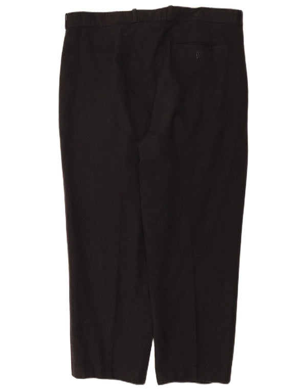 Calça masculina Lacoste Pegged Suit tamanho 52 2XL W42 L26 lã cinza