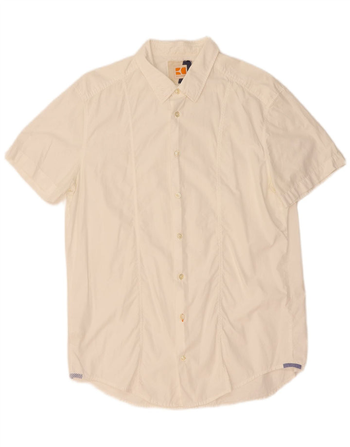 Camisa masculina de manga curta HUGO BOSS XL algodão branco