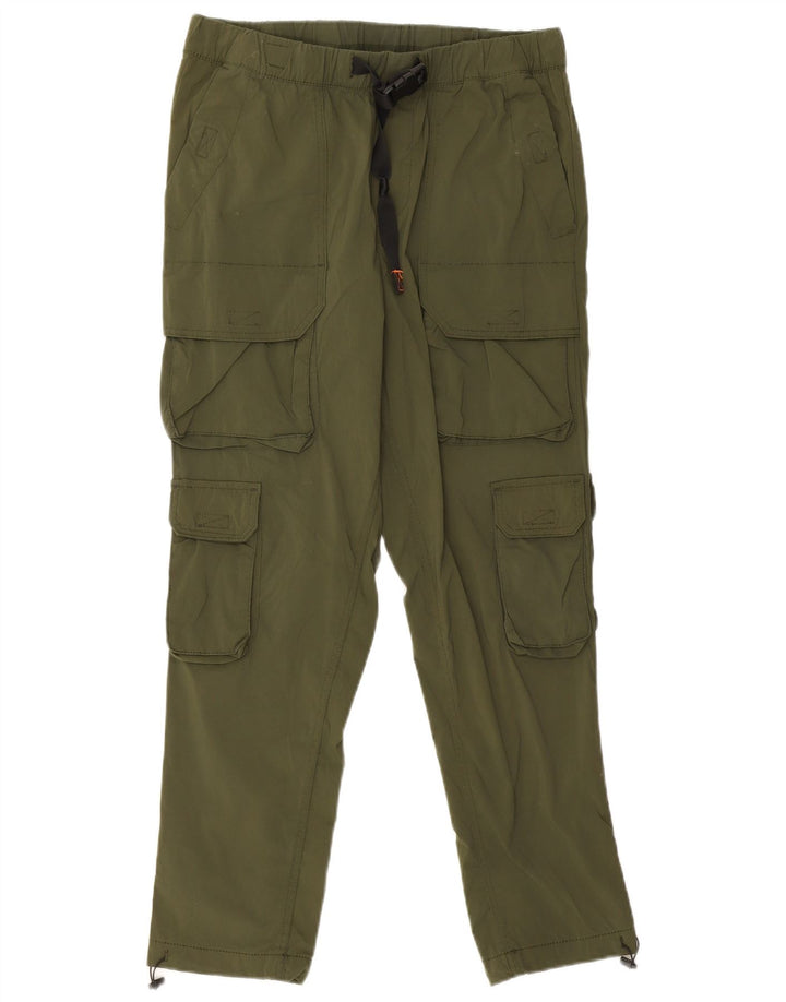 Calça cargo masculina reta Jack & Jones média W30 L27 nylon cáqui