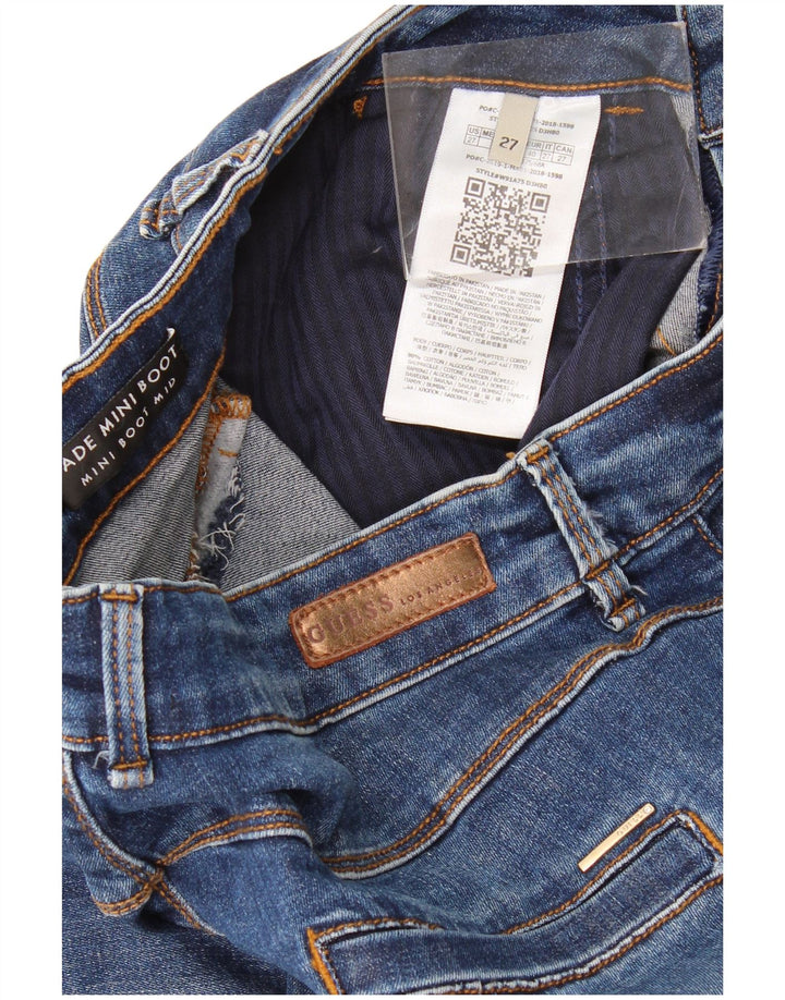 Guess Calça jeans feminina Jade cintura média bootcut W27 L32 algodão azul