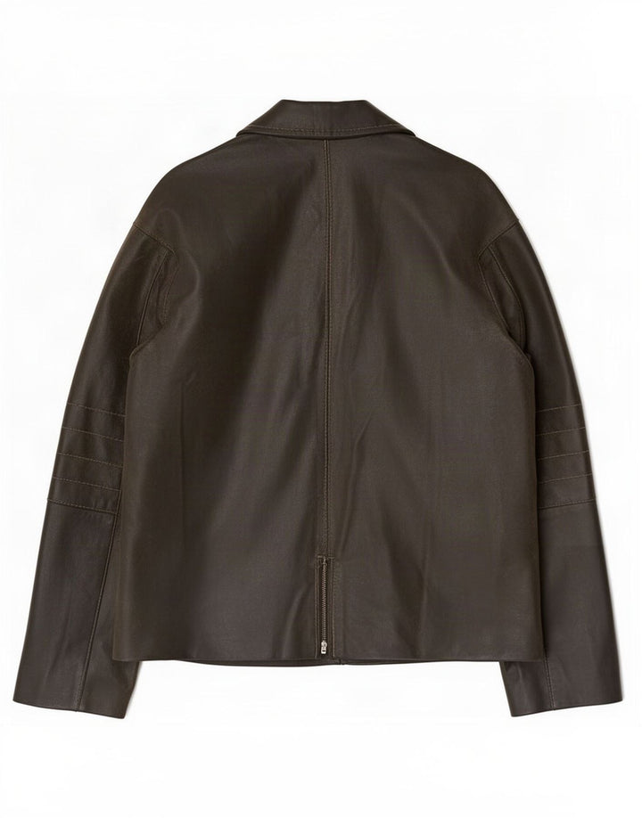 Jaqueta de couro masculina Conbipel IT 48 médio cáqui