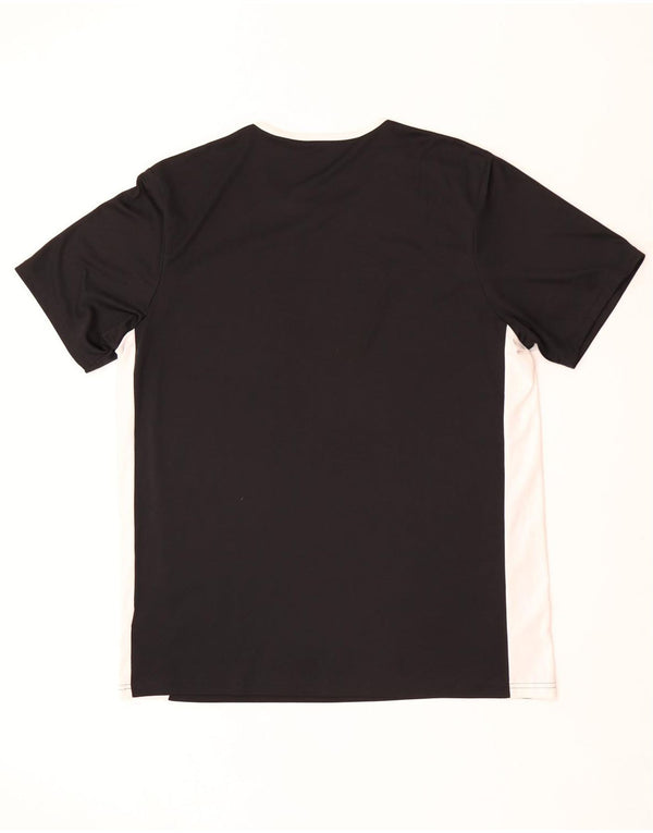 Adidas Masculino Climalite Camiseta Top XL Preto Colorblock Poliéster