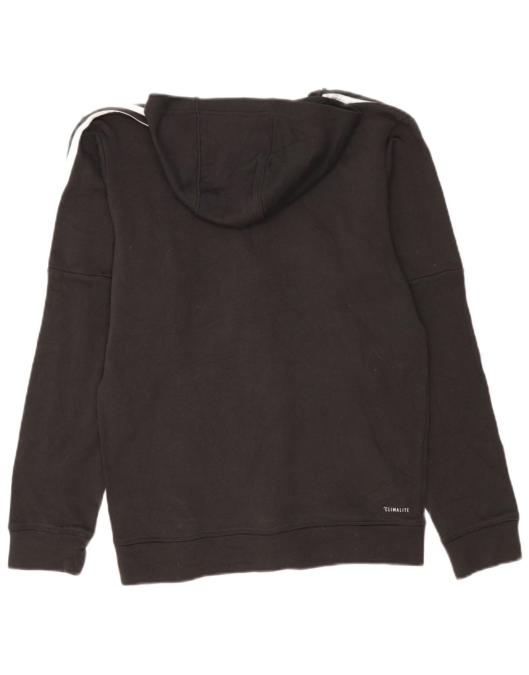 Suéter masculino Adidas Climalite Zip com capuz médio preto poliéster
