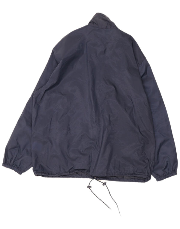 Jaqueta de chuva masculina Lotto UK 38 médio azul marinho colorblock nylon