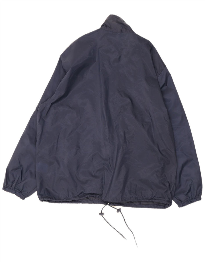 Jaqueta de chuva masculina Lotto UK 38 médio azul marinho colorblock nylon