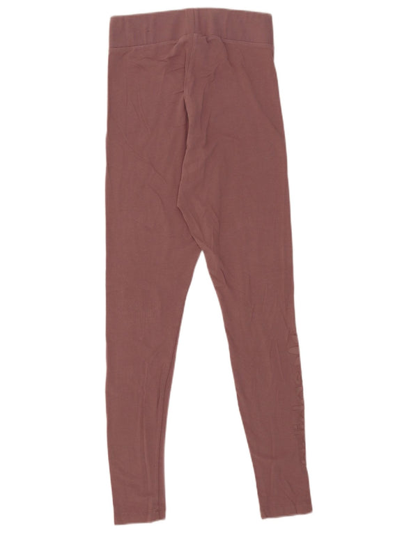 Leggings Adidas Femininas UK 10 Pequenas Algodão Marrom