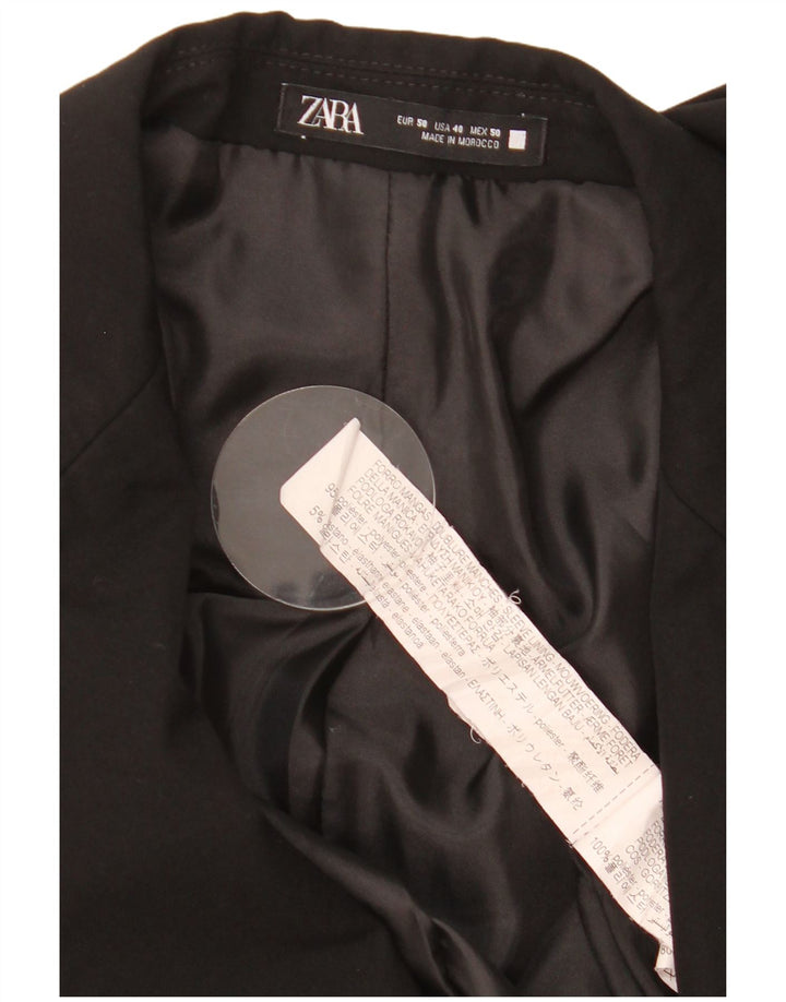 Jaqueta blazer masculina Zara com 2 botões EU 50 poliéster preto médio