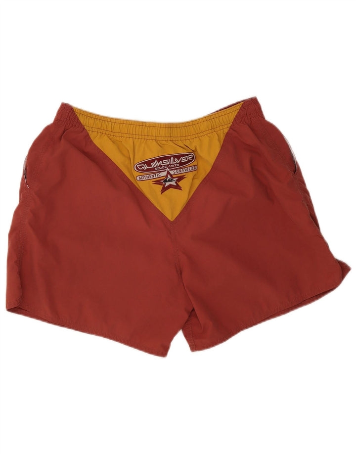 Shorts de natação masculino Quiksilver médio marrom colorblock