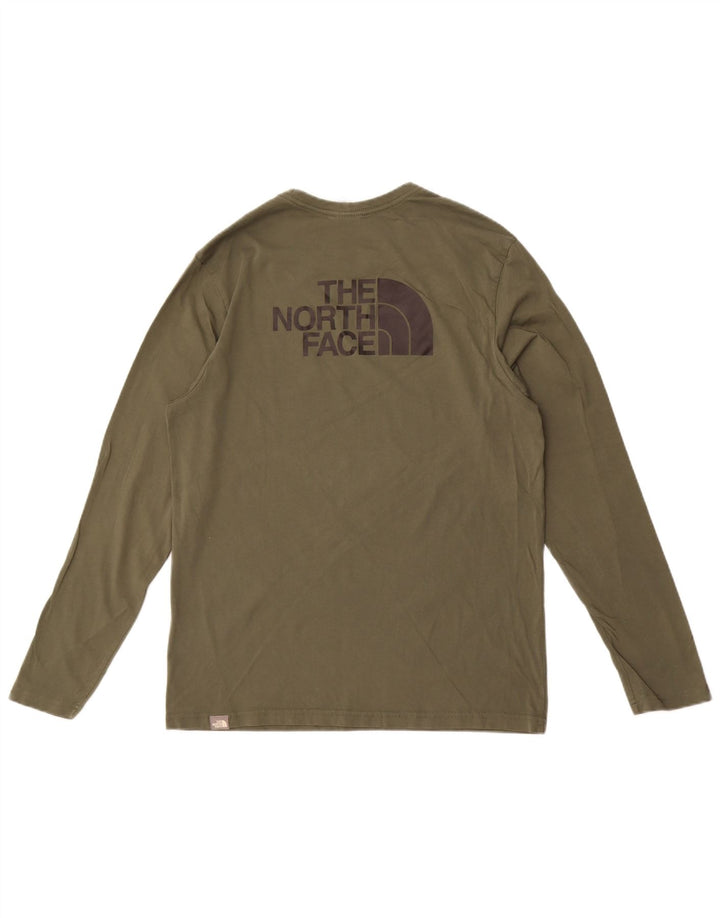 The North Face Mens Top Manga Longa Médio Algodão Cáqui