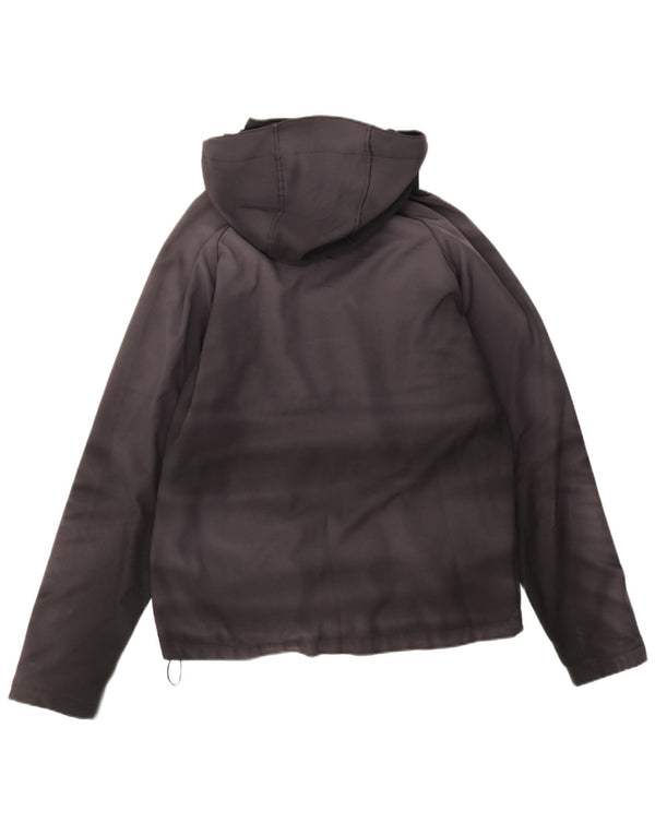 Jaqueta corta-vento masculina Columbia com capuz Reino Unido 40 grande poliéster preto tie-dye