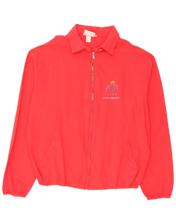 Jaqueta bomber masculina vintage UK 42 XL algodão vermelho