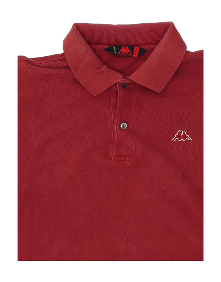KAPPA Mens Polo Shirt Large Maroon Cotton Vintage Kappa and Second-Hand Kappa from Messina Hembry 