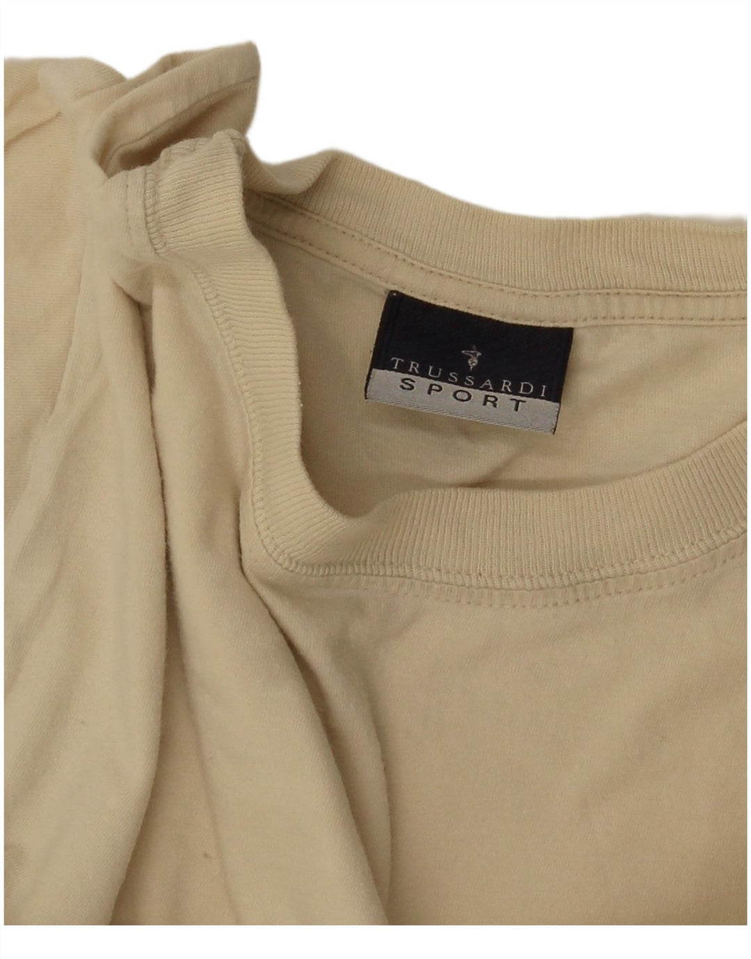 Camiseta masculina Trussardi Top médio algodão bege