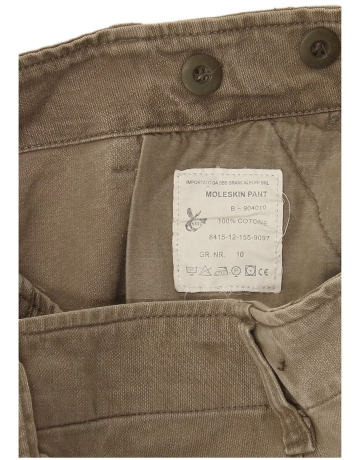 Shorts cargo masculino vintage W36 grande algodão cáqui