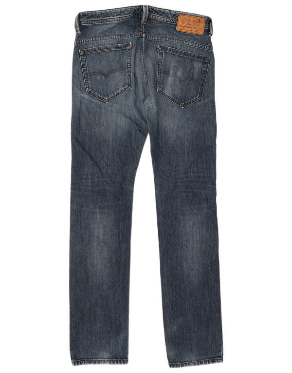 Diesel Mens Slim Jeans W31 L33 Azul Algodão