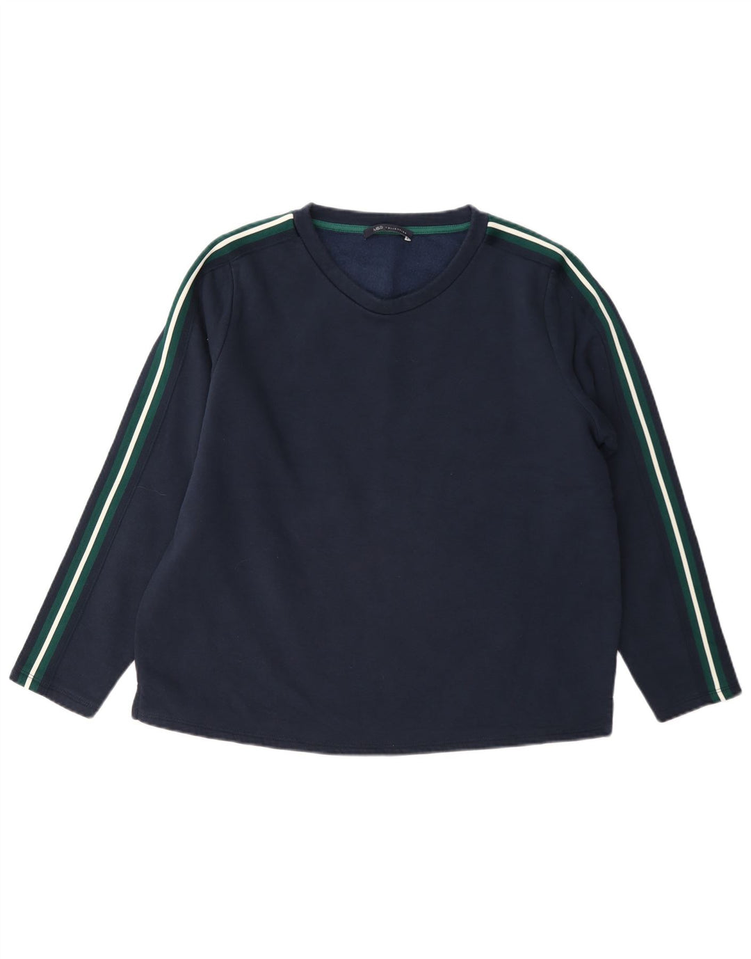 Suéter feminino Marks & Spencer Reino Unido 12 médio azul marinho algodão